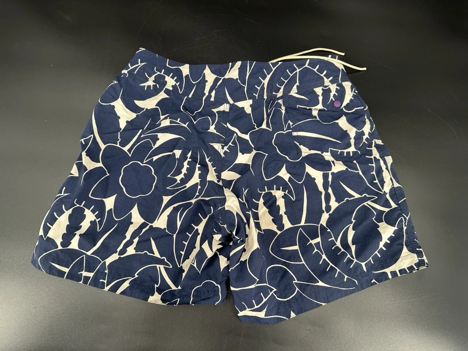 VTG Patagonia Board Shorts Blue Women’s Size 7 Floral Beach Hawaiian Swim Trunks - Image 4 of 4