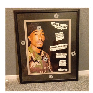 Custom Matted And Framed Tupac Picture With Quotes