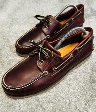 Timberland Classic 2 Eye Boat Shoe Men’s Sz UK 10 Root Beer Leather Loafer 25077