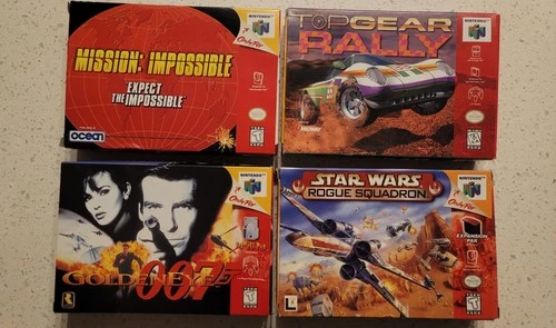 Nintendo 64 N64 CIB 4 Game Lot w/ ALL BOXES IN GREAT CONDITION! GAMES WORK GREAT