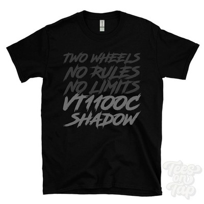 VT1100C SHADOW T-SHIRT - TWO WHEELS NO RULES NO LIMITS Motorrad Biker Geschenk