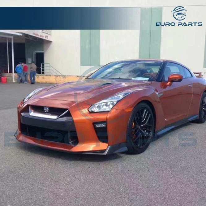 Kit de parachoques delantero conversión de cubierta para Nissan GTR 2009-2022 actualización a 2017 Foto 4 de 4