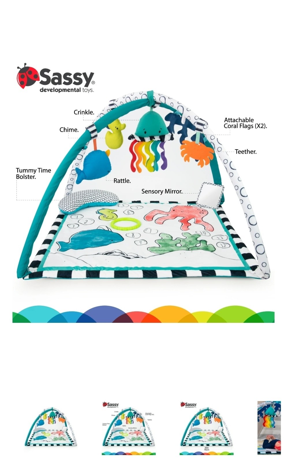 Brand New Baby Play Mat Baby Play Gym Activity Gym with 6 Detachable