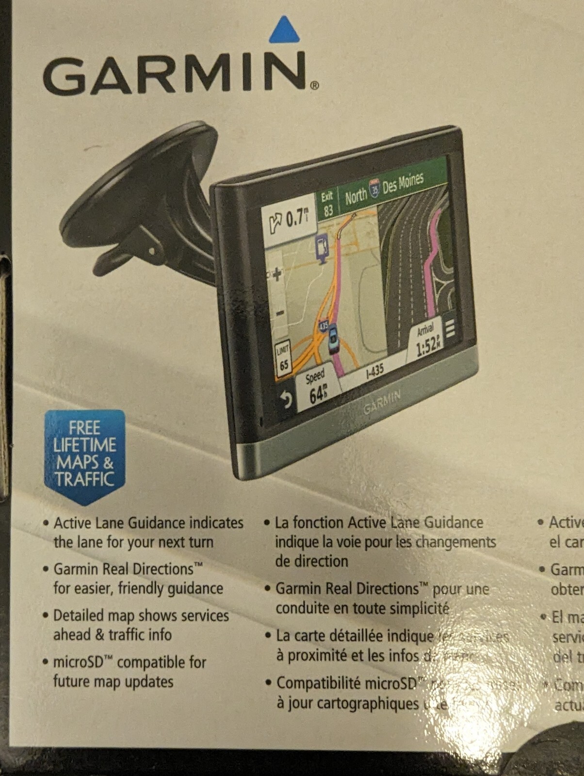 Garmin Nuvi 2597 LMT GPS Vehicle Navigation Receiver 5" Screen w Window Suction 753759999780 eBay