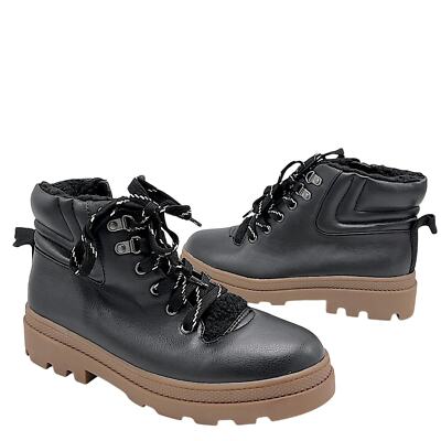 Nordstrom rack black hiking boots Sherpa lined size women's
