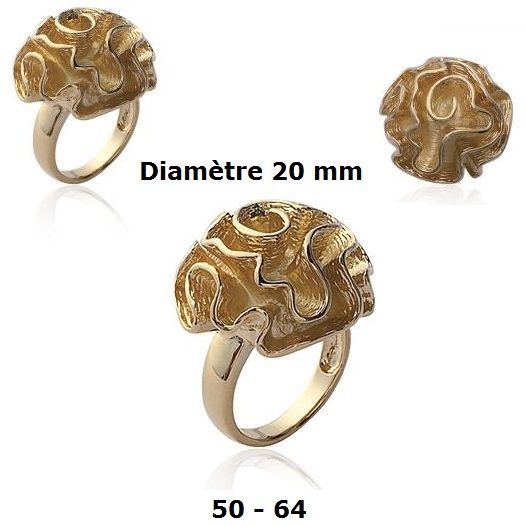 Bague Dolly-Bijoux Taille 54 - Fleur Marquise Rubis Et Cz, Plaqué Or 18K, Fabriqué En France