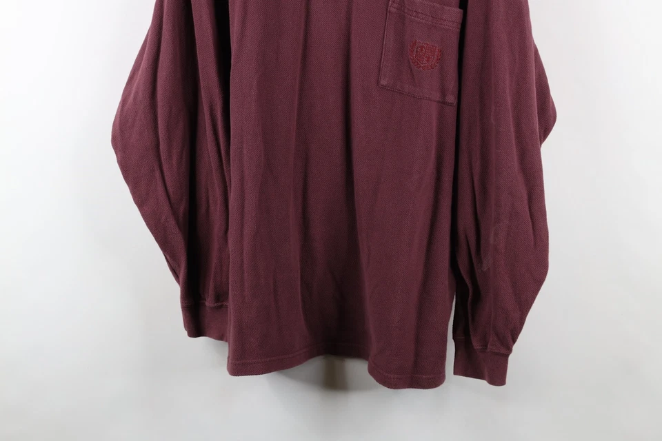 Винтажный 90-х OshKosh B'Gosh мужской XL выцветший тепловой трикотажа длинным рукавом регби поло - Изображение 3 из 4