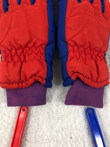 Snow Gloves Kids 4-7 years Children Red Blue Purple Weather Thinsulate - Picture 5 of 12