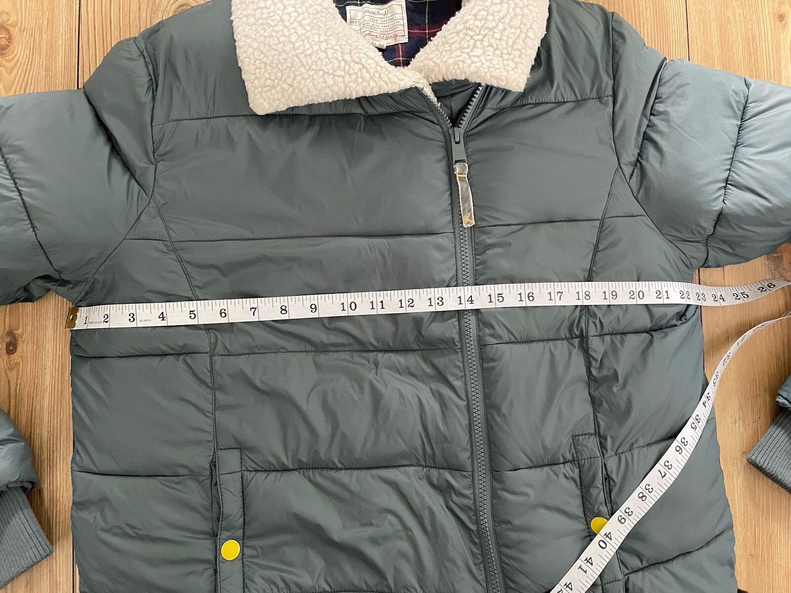 White Stuff Mid Blue Warm  Puffer Jacket Warm Fle… - image 11