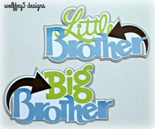 CRAFTECAFE BROTHER TITLE Premade paper piecing scrapbook diecut piece page album
