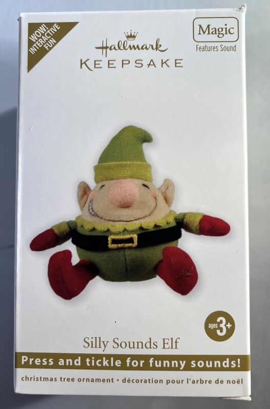 2011 MAGIC Hallmark Keepsake SILLY SOUNDS ELF Christmas Ornament NEW IN BOX