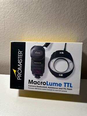 NEW Promaster Macrolume TTL Digital Ring Light/Macro Flash BLACK