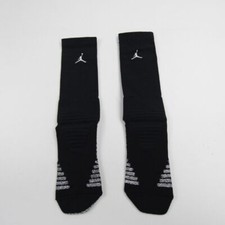 JORDAN Grip Vapor Crew Socks Padding Zoned Cushion Black White L 8-12 PAA236-010