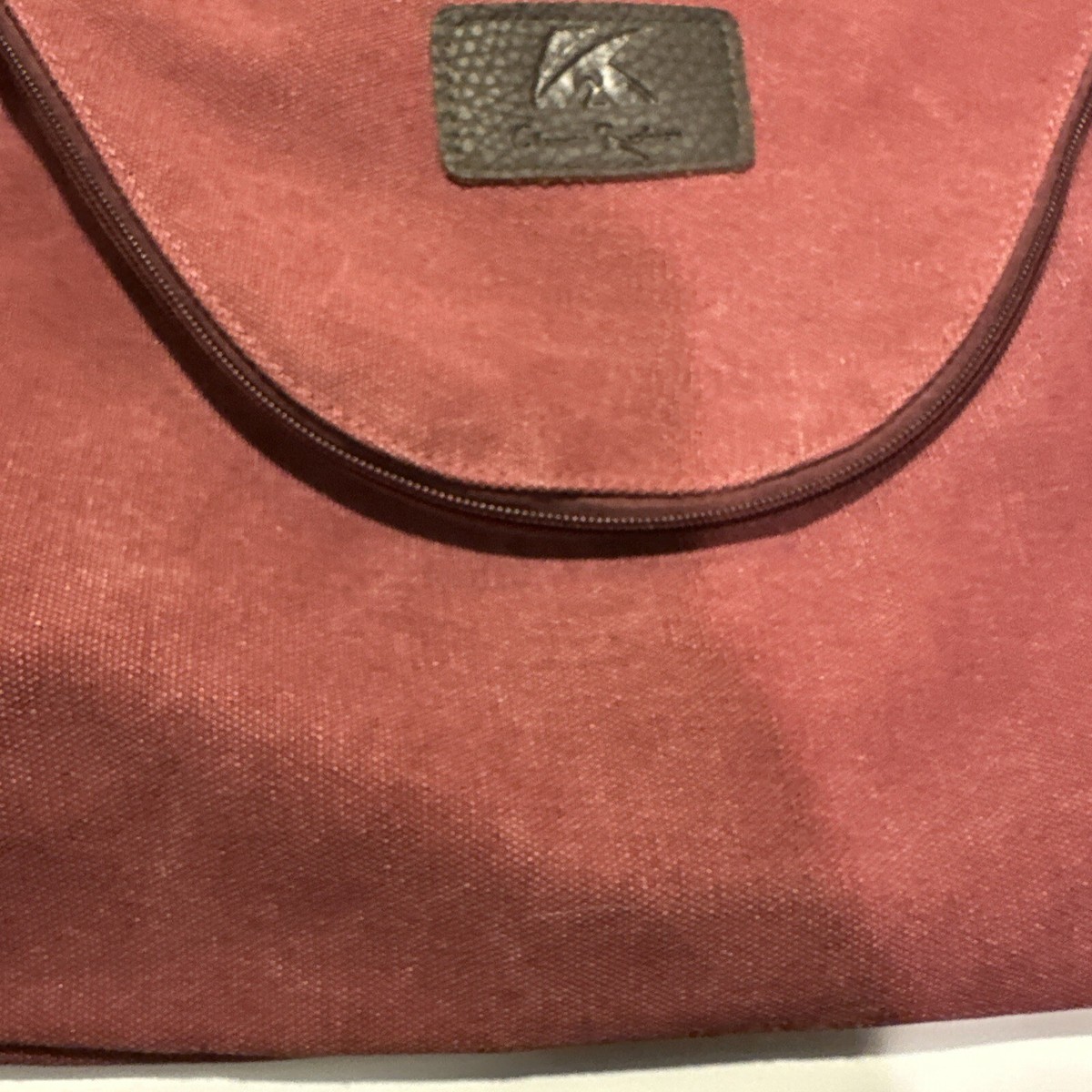 K2 CLASSIC FASHION Canvas Leather Wine Color Crossbody K2 CLASSIC FASHION Canvas Leather Wine Color Crossbody
