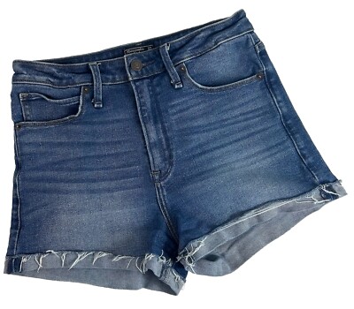 Abercrombie & Fitch Simone High Rise Shorts Cuffed Hem Size 27 4 EUC