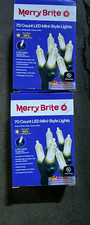 Merry Brite LED 70 ct Mini Style Lights Warm White Christmas New Lot of 2
