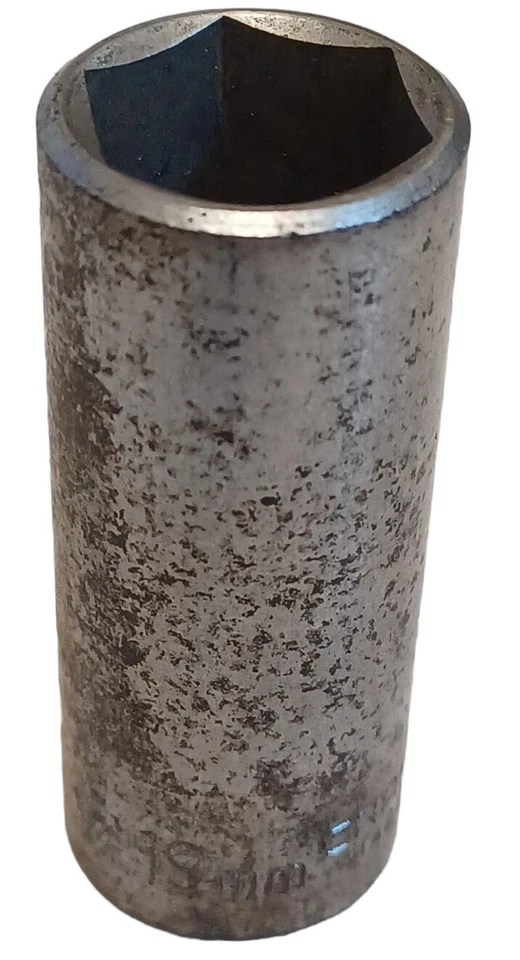 Lot of 6 VINTAGE CRAFTSMAN 3/8" 6 pt Metric Deep Sockets 10 12 13 14 15 19 mm - Image 3 of 4