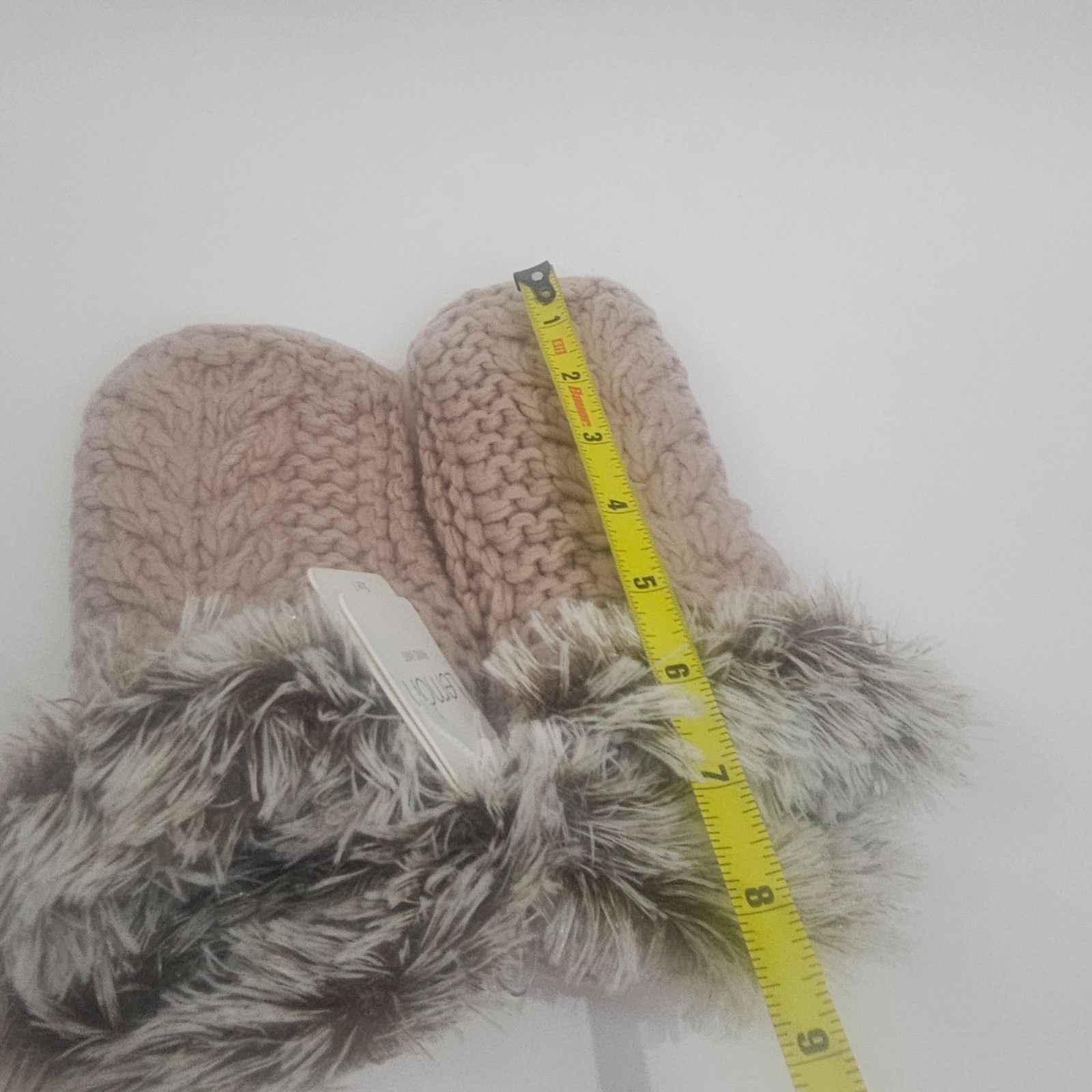 PANTOFOLA D’ORO Calze ciabatte rosa rosa maglia grossa mano limone nuove taglia S M comode morbide pelliccia sintetica