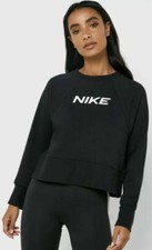 60 NEW Womens Nike Essential Crew Cropped Dri-FIT Pullover Sweatshirt DB4632 2X