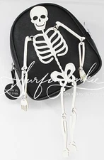 Bath & Body Works Halloween Skeleton Bag Purse Makeup Travel Tote Backpack Black