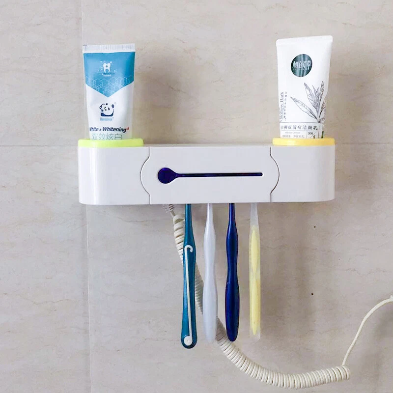 UV Light Sterilizer Toothbrush Holder Cleaner and Automatic Toothpaste Dispenser - Image 2 of 4