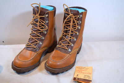 1960s/70s Kaufman Footwear Kingtreads Boots Size 6 w/ Original Tag * Rawhide Vintage Kingtreads CSA Brown Work Boot, Made in Canada, 7  main image 3