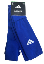 Adidas Soccer Aeroready Socks Royal Blue White Large 2 Pair OTC Arch Compression