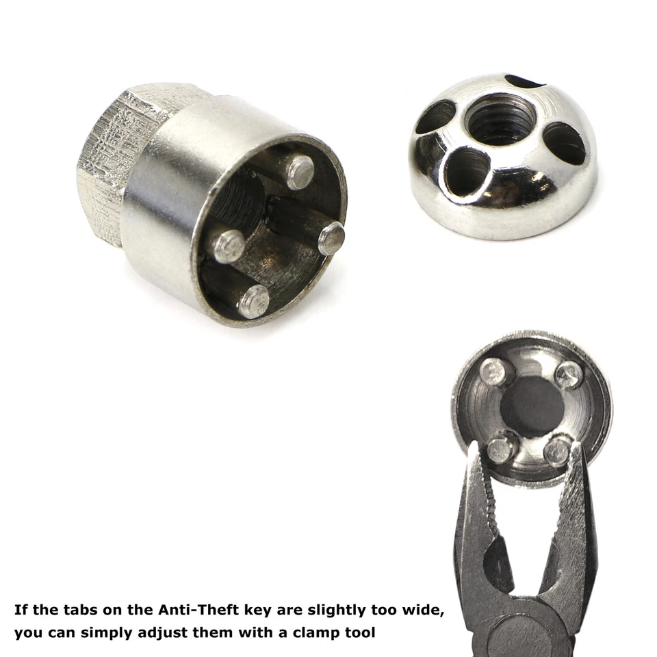 Chave de porca/parafuso anti-roubo M8 de aço inoxidável para barra de luz LED, segurança de lâmpada de neblina - Imagem 3 de 4