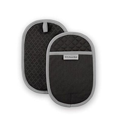 Asteroid Pot Holder 2-Pack Set 6.5''x10'' Black