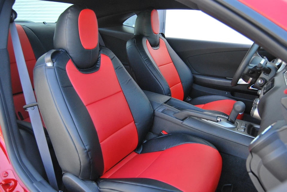 CUBIERTAS DE ASIENTO DELANTERAS Y TRASERAS PARA CHEVY CAMARO CUPÉ IGGEE 2010~2015 A MEDIDA Foto 3 de 4