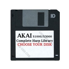 Akai S1000 / S3000 Floppy Disk Complete Harp Sound Library Choose Your Disk