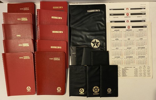 vintage 19 Texaco date books planners 1985 1996 9 calendars unused