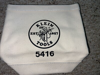 Klein Tools 5416 Tool Pouch, Small Tool Bag for Bolt Storage with Bull Pin Loops