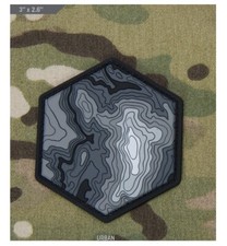 Morale Patch Milspec Monkey MSM Topo Map 1 V1 / Topographic Map -URBAN GREY- NEW