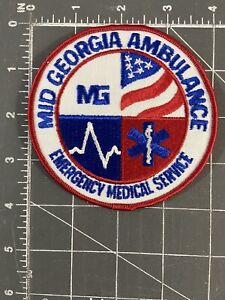 Vintage Mid Georgia Ambulance Emergency Medical Service Patch EMS MG EMT MGA GA