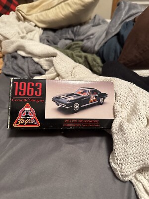 1963 corvette Stingray 30 Year Anniversary Box Is Slightly Tarnished car Is Good
