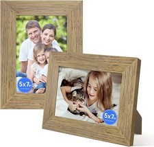 5X7 Picture Wall Mount Tabletop Art wood Frames Poster Display Rustic Wood Frame