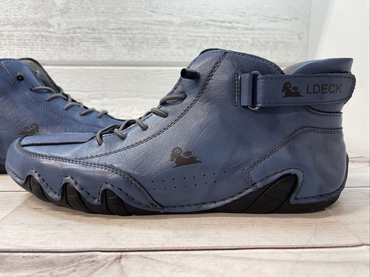 Men's LDECK Sports Casual Leather High Top Martin Shoes SIZE Men's LDECK Sports Casual Leather High Top Martin Shoes SIZE