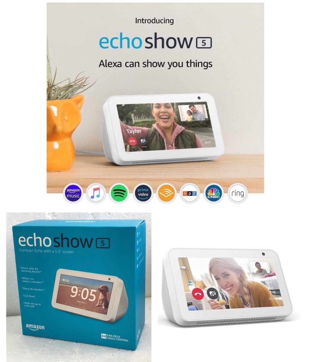 Amazon Echo Show Compact Smart Display Speaker with Alexa White  Sandstone