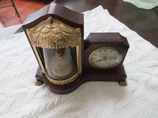  UNITED SESSIONS ANIMATED BALLERINA GIRL MUSIC BOX LIGHTED MOTION CLOCK VINTAGE