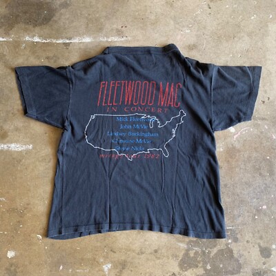 激レア Vintage FLEETWOOD MAC コンサートTシャツ Vtg 1990 Fleetwood Mac Concert T-shirt Black XL 90s Behind