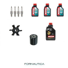 KIT TAGLIANDO PER MOTORE FUORIBORDO YAMAHA F40G - FILTRO GIRANTE CANDELE OLIO 
