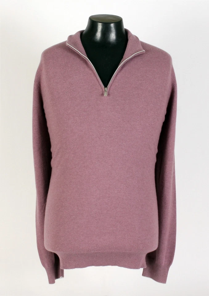 Brunello Cucinelli 100% Cashmere 1/2 Zip Sweater - 3XL - New - $1350 Retail - Image 3 of 4