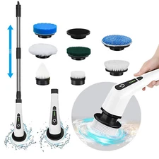 Cordless Electric Spin Scrubber Telescopic Bathroom Cleaning Brush Rechargeable