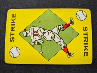 1957 Ed-U-Card Baseball Card Game # 33 Strike (EX)