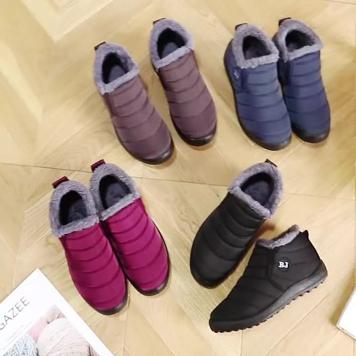 Mens Snow Boots Warm Fur Lined Ankle Waterproof Slip On Outdoor Winter Shoes Mens Snow Boots Warm Fur Lined Ankle Waterproof Slip On Outdoor Winter Shoes