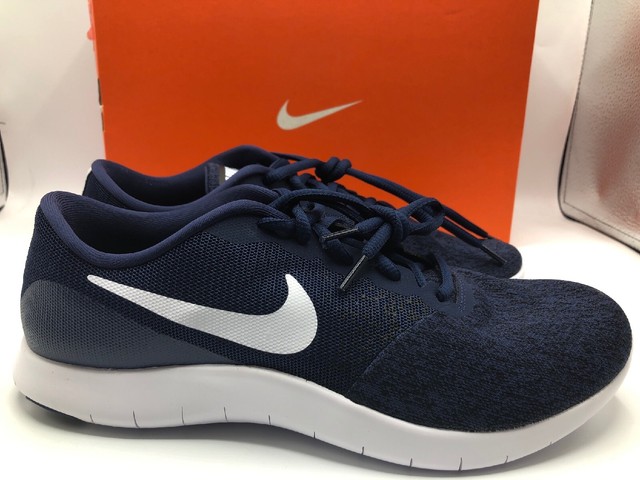nike flex contact navy blue running shoes