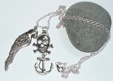 TREASURE ISLAND - 24" pirate inspired parrot necklace