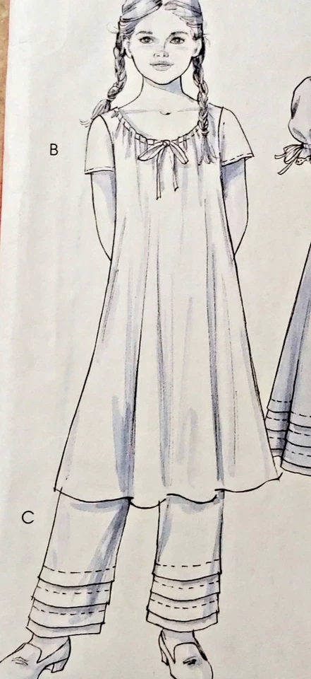 McCall's 4547 Costumes Toddler sz 3-4-5-6 Dress Chemise Pantaloons Bonnet Apron - Image 2 of 4