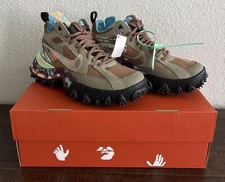 NIKE - Off-White Air Terra Forma Archaeo Brown/Clear/Black Mn's 8.5/Wn's 10 NEW
